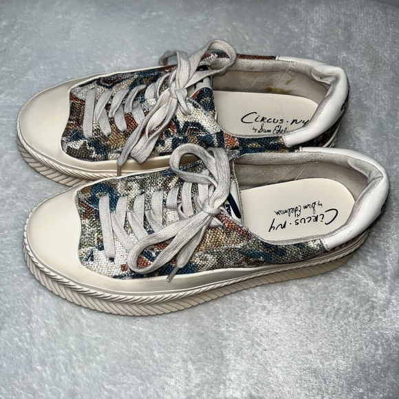 Circus NY By Sam Edelman Tatum Floral Chunky Platform Sneakers Women's Size 8 - Picture 14 of 16